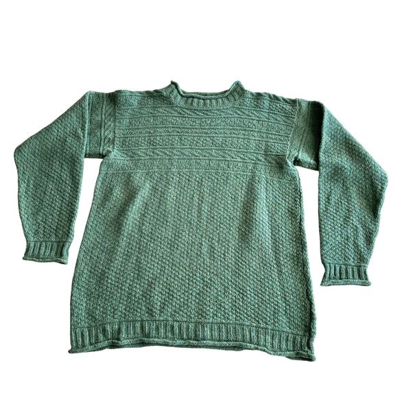 Green Textured Women's Sweater - Picture 1 of 8